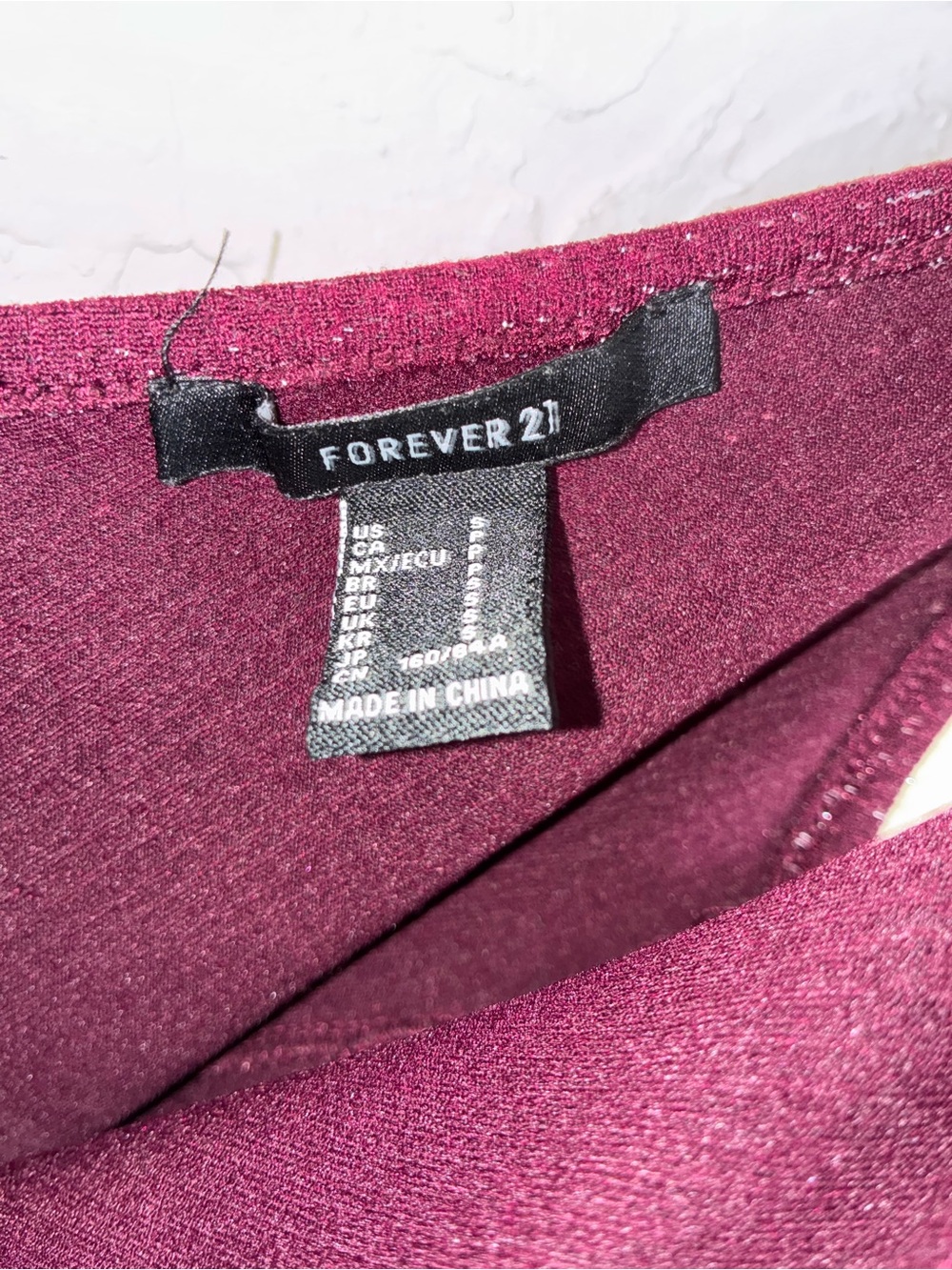 Forever 21 Burgundy Sparkle Tank Bodysuit - Picture 3 of 4